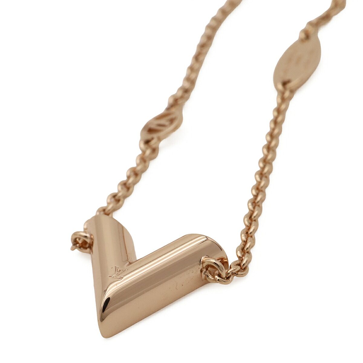 Louis Vuitton Essential V LV Circle 18K Rose Gold Bracelet – clasp detail