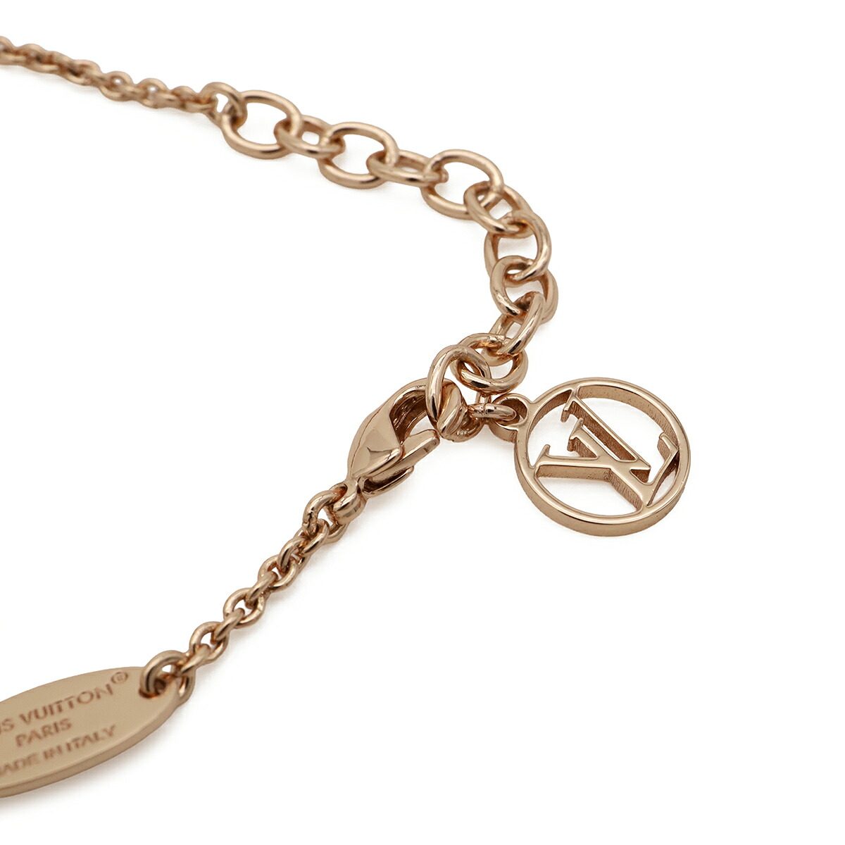 Louis Vuitton Essential V LV Circle 18K Rose Gold Bracelet – side view