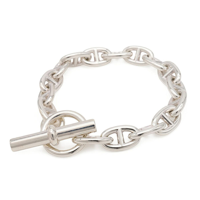 Hermès Chaîne d'Ancre MM Sterling Silver Bracelet – front view
