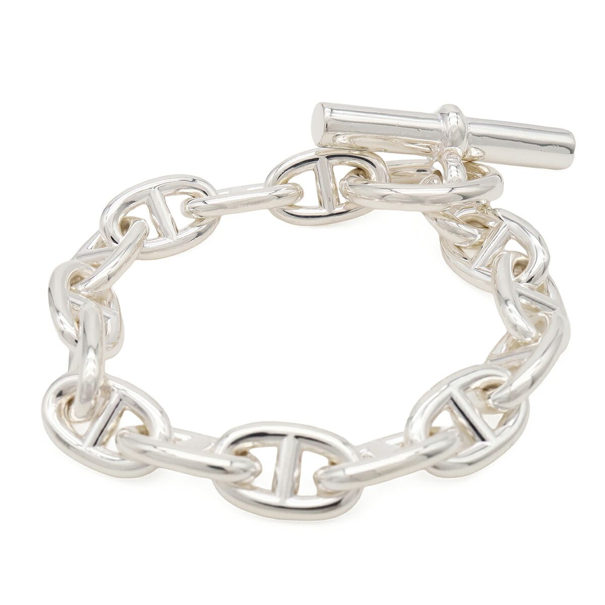 Hermès Chaîne d'Ancre MM Sterling Silver Bracelet – detail view