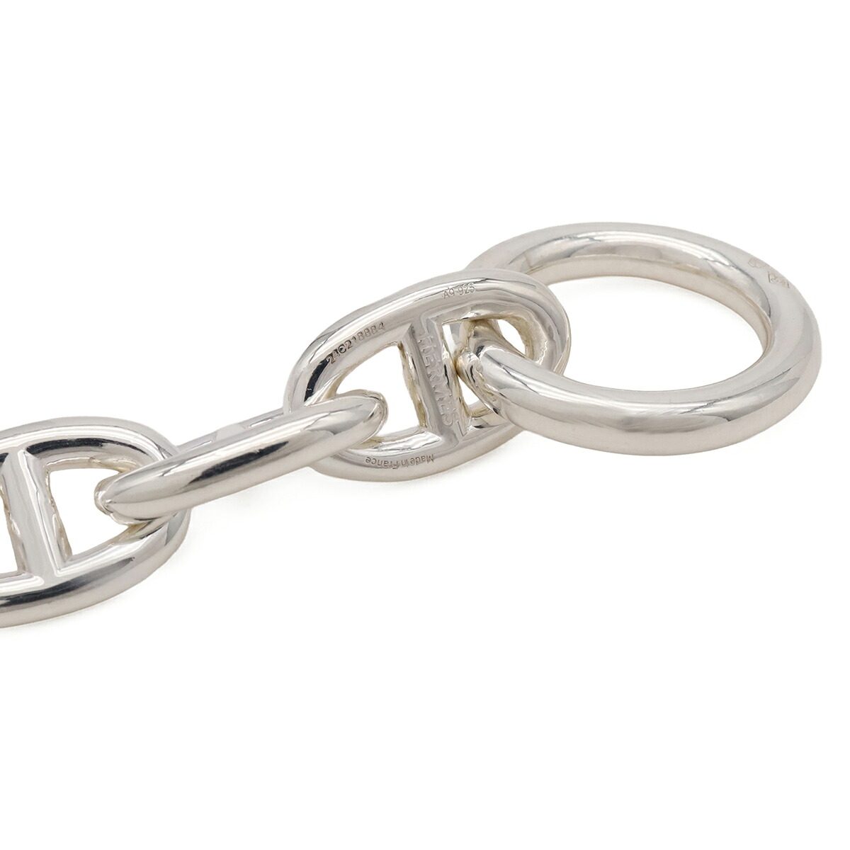 Hermès Chaîne d'Ancre MM Sterling Silver Bracelet – clasp detail