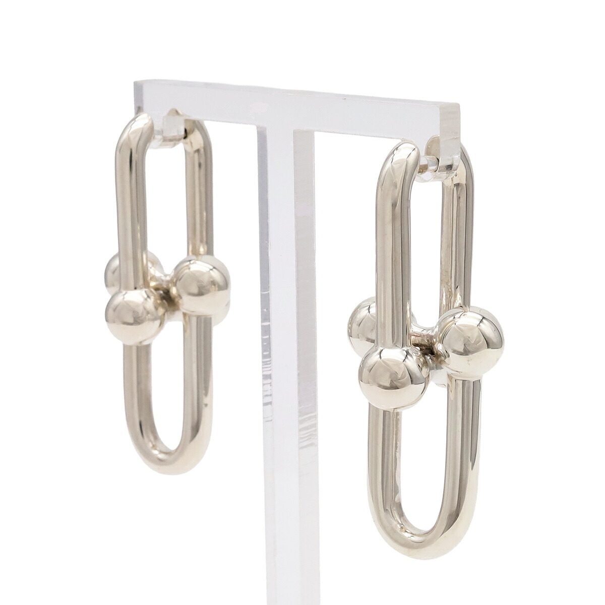 Tiffany & Co. HardWear Extra Large Link Sterling Silver Earrings – detail view