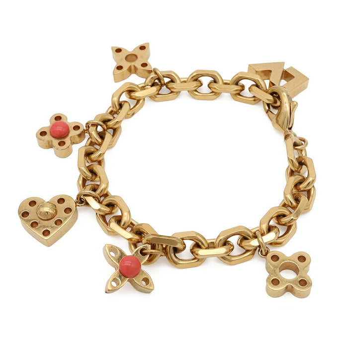 Louis Vuitton Souple Hide and Seek Gold-Plated Bracelet – front view