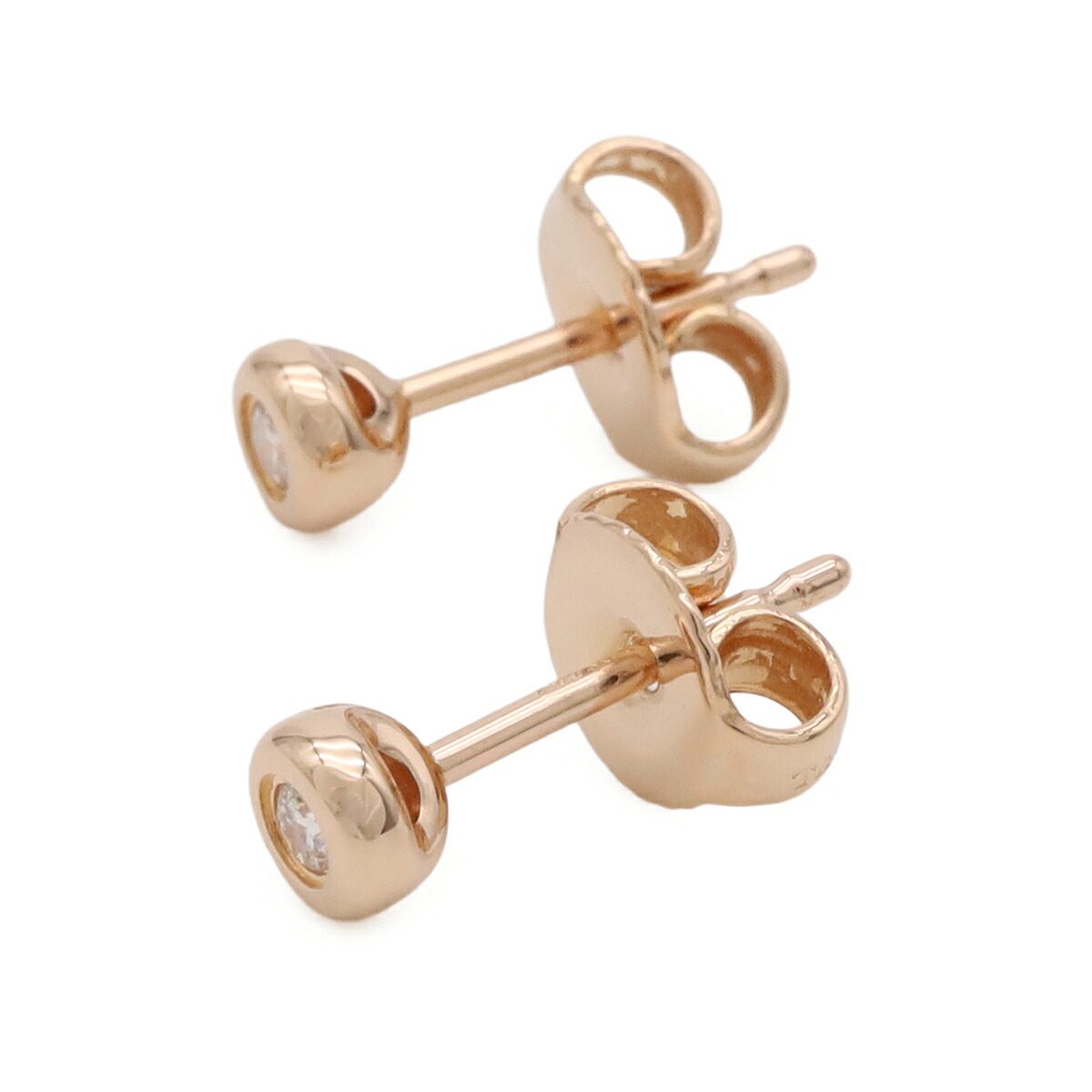 Tiffany & Co. Elsa Peretti 18K Rose Gold Diamond Earrings – detail view