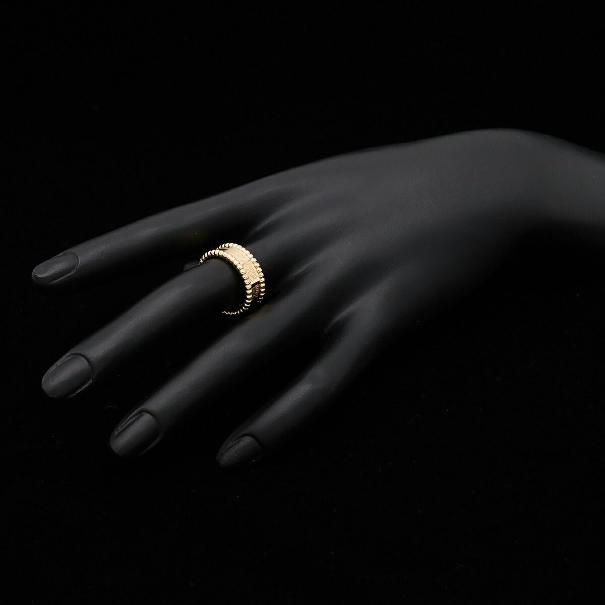 Van Cleef & Arpels Perlee Signature 18K Yellow Gold Diamond Ring – alternate view