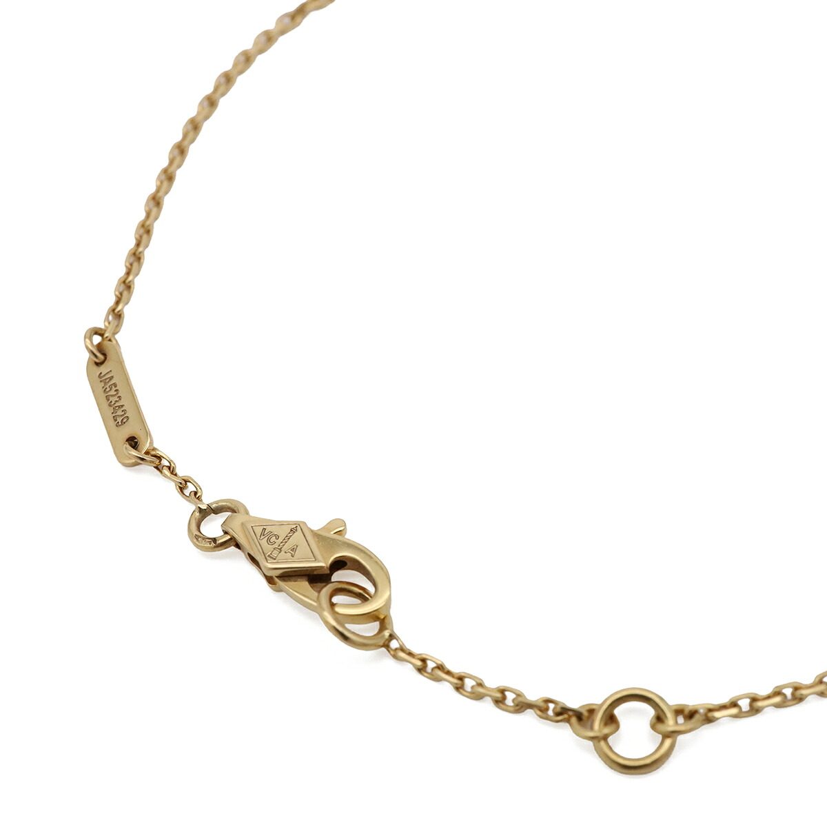 Van Cleef & Arpels Sweet Alhambra 18K Yellow Gold Mother of Pearl Bracelet – on the wrist