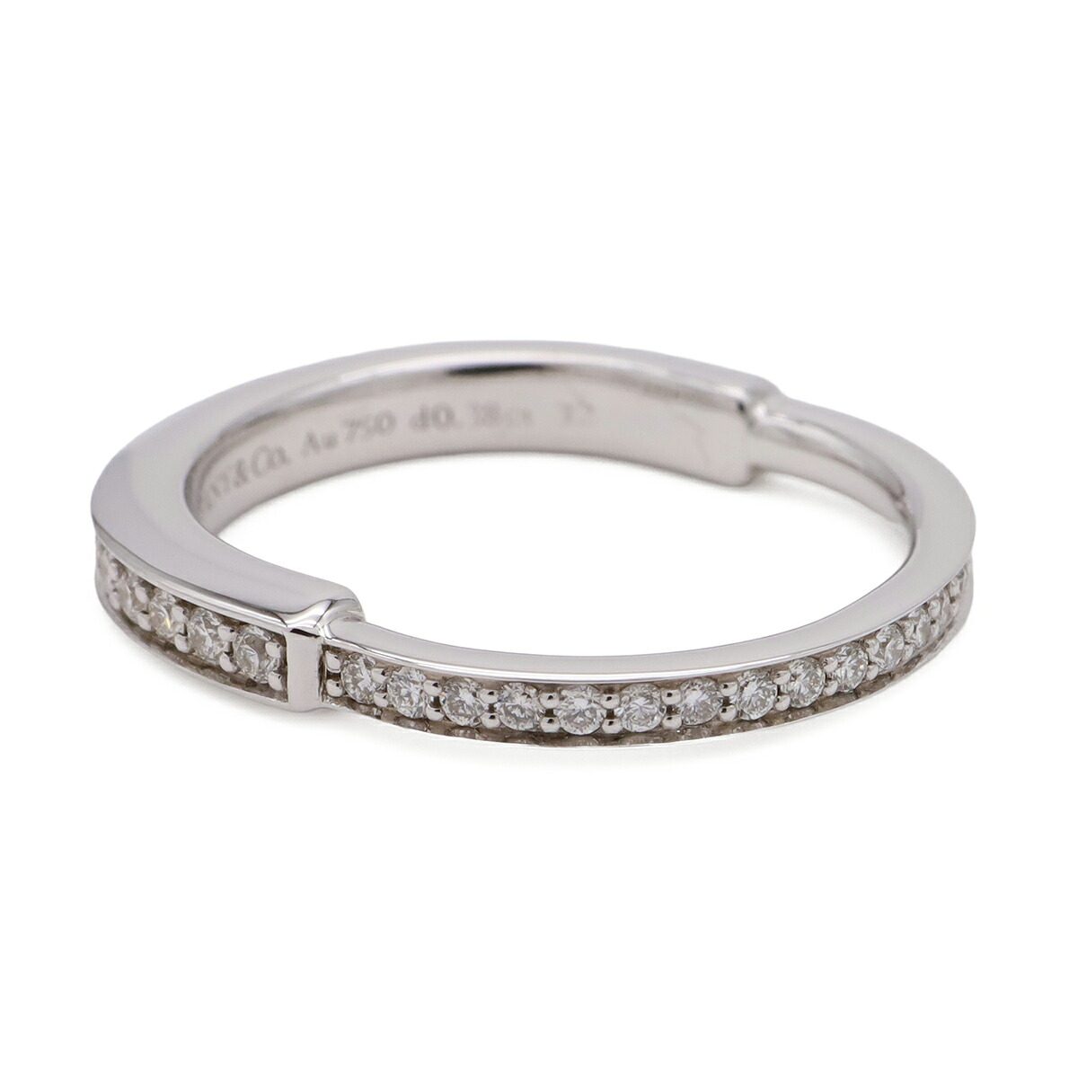 Tiffany & Co. Lock 18K White Gold Diamond Ring – packaging