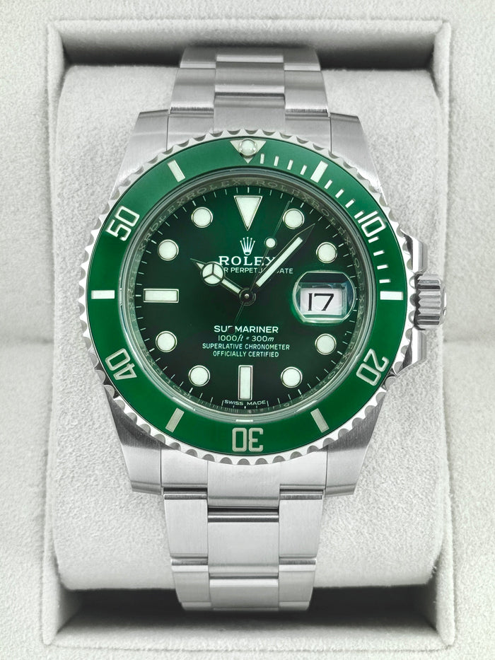 Rolex Submariner Hulk 40mm 116610LV Green Dial – front view
