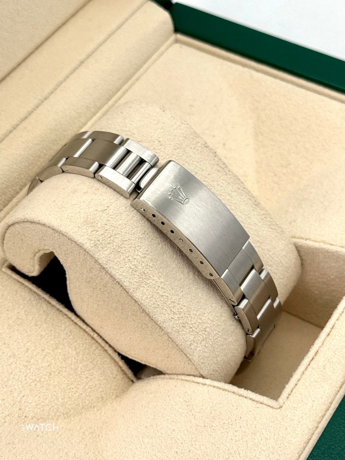 Rolex Air-King 34mm 14000M Stainless Steel Blue Dial – dial close-up