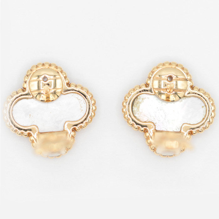 Van Cleef & Arpels Vintage Alhambra Mop 18K Yellow Gold Pearl Earrings – packaging