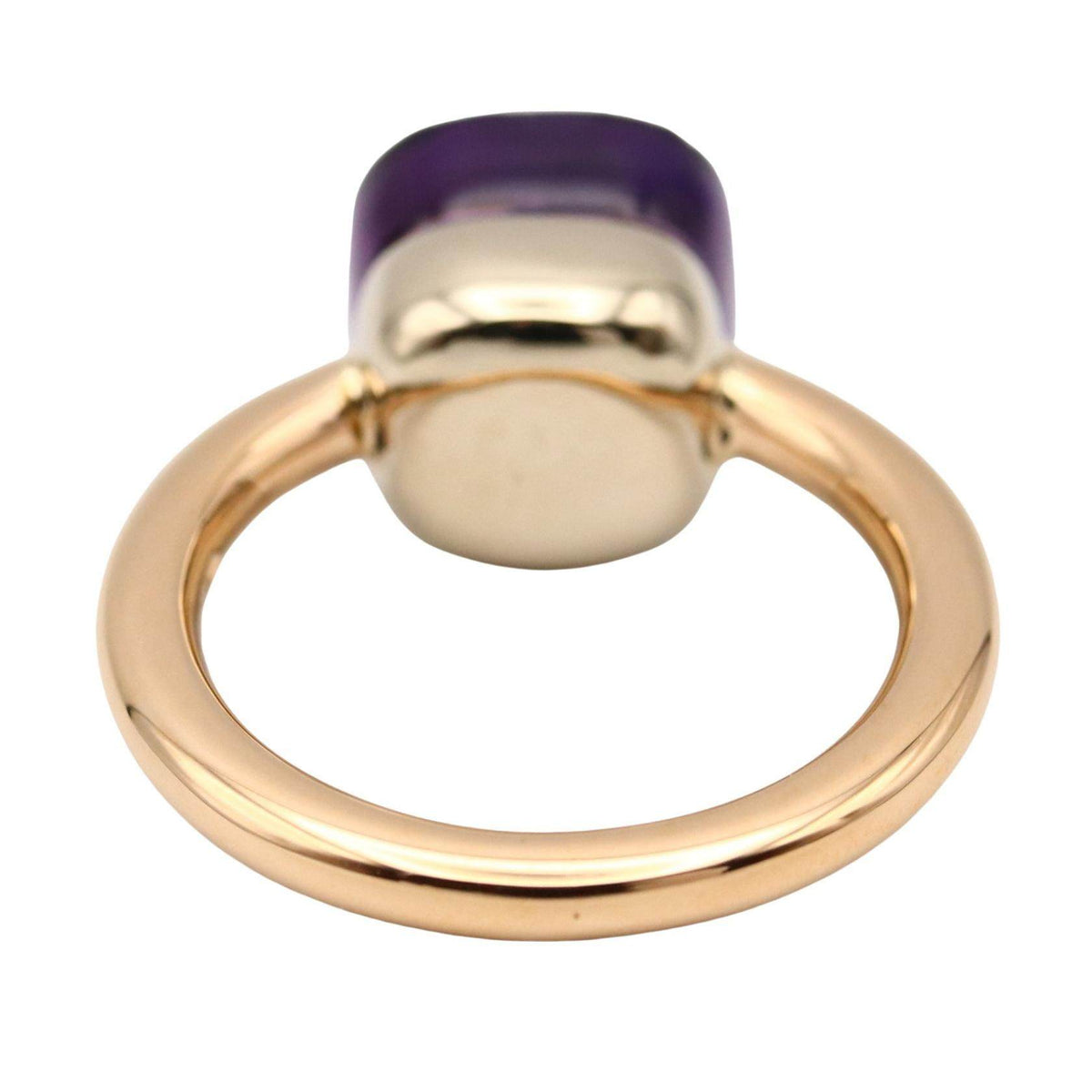 Pomellato Nudo 18K Yellow Gold Amethyst Ring – top view