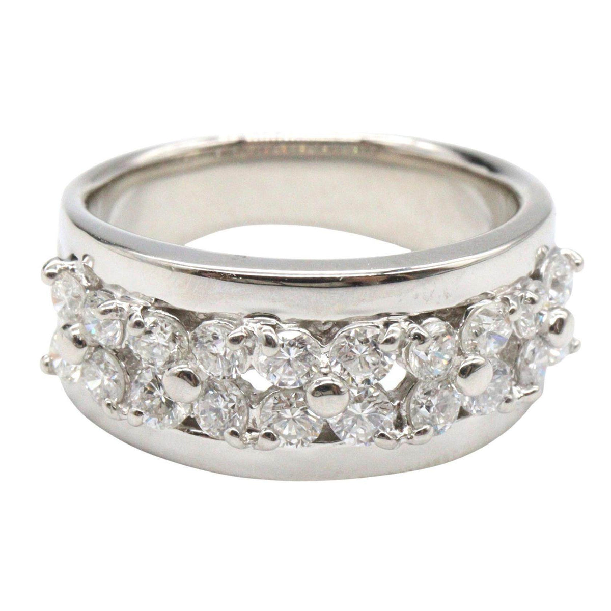 Platinum Diamond Ring – side view