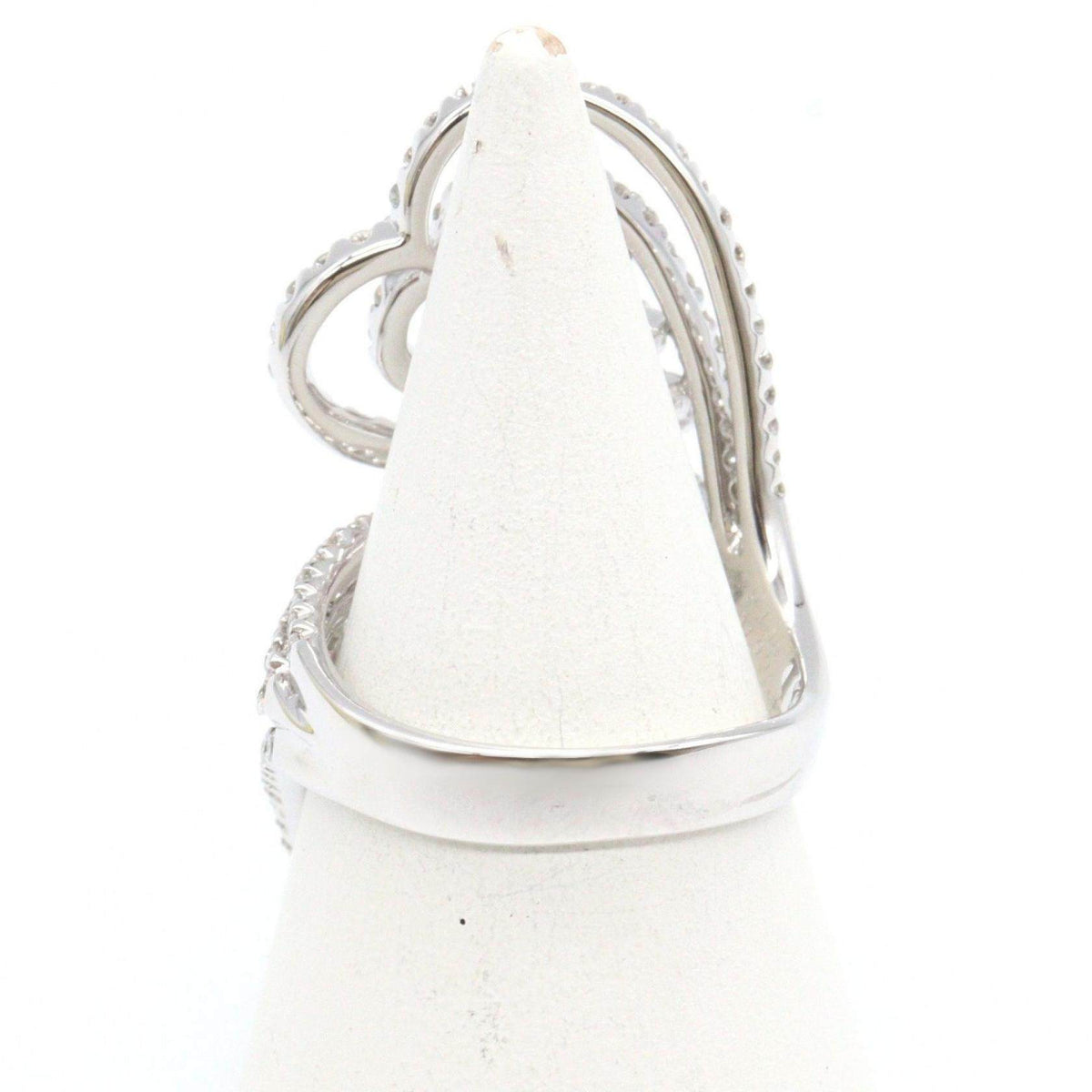 18K White Gold Diamond Ruby Ring – top view