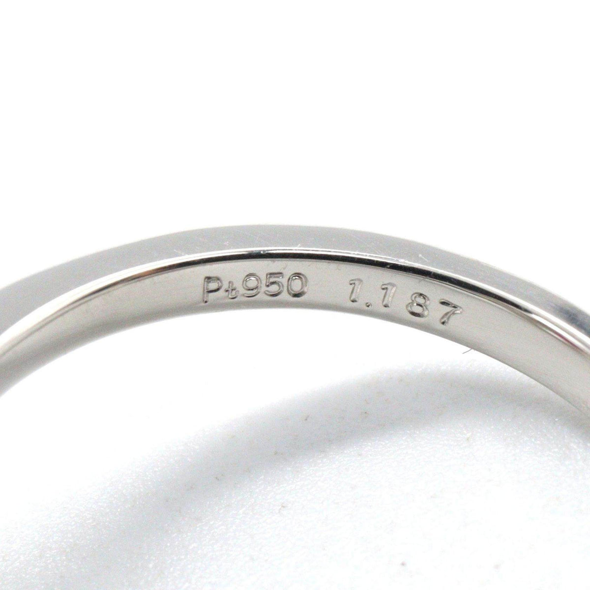 Platinum Diamond Ruby Ring – inside band