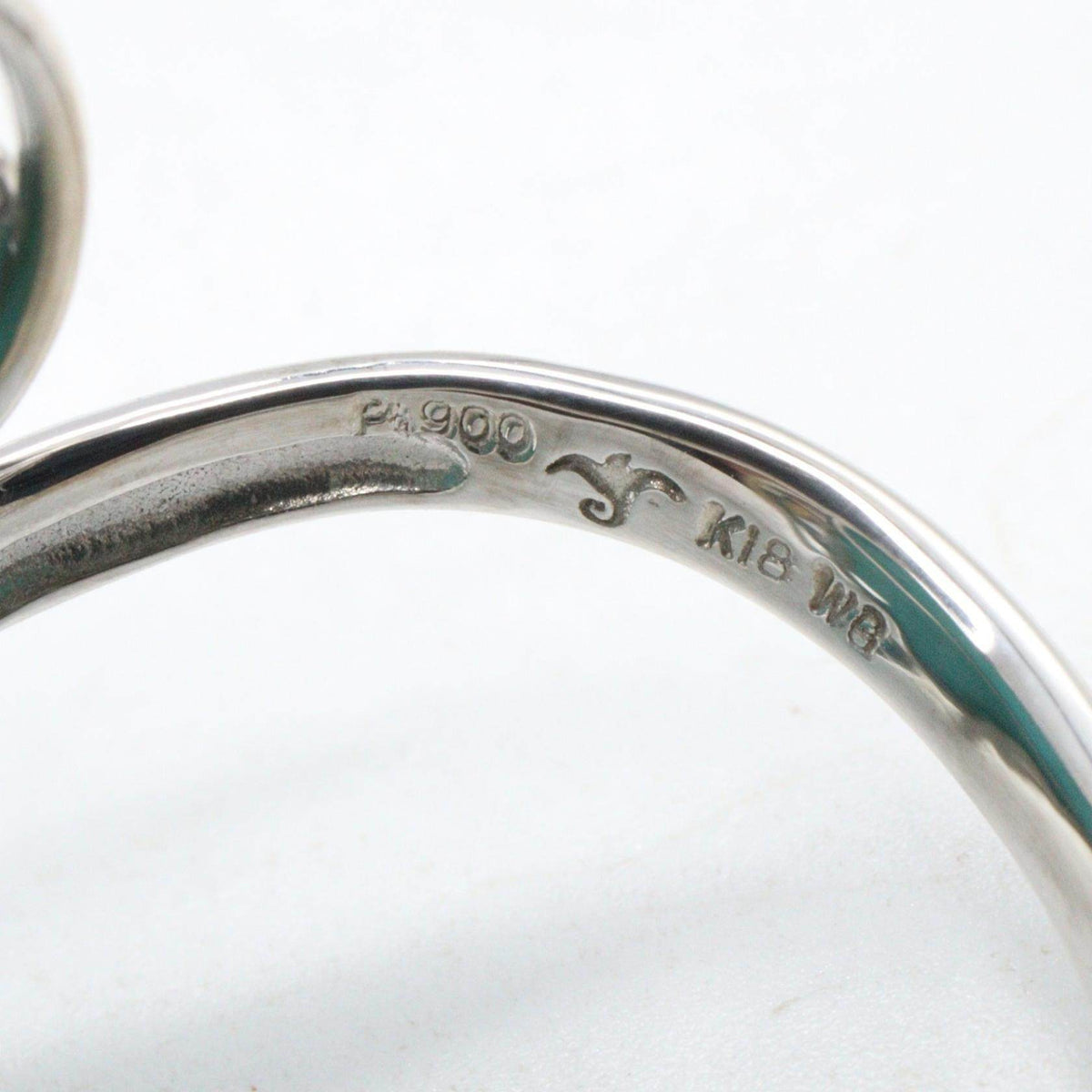 Platinum Color Stone Topaz Ring – inside band