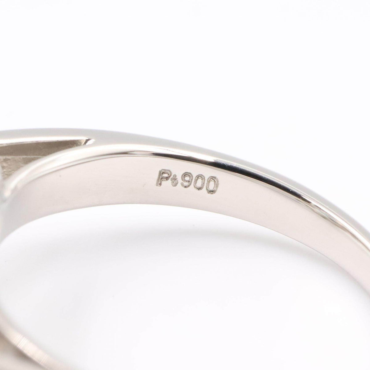 Platinum Diamond Aquamarine Ring – inside band