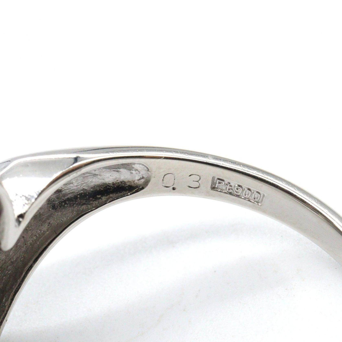 Platinum Cut Diamond Ruby Emerald Ring – inside band