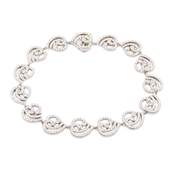 Tiffany & Co. Enchant Heart Platinum Diamond Bracelet – front view