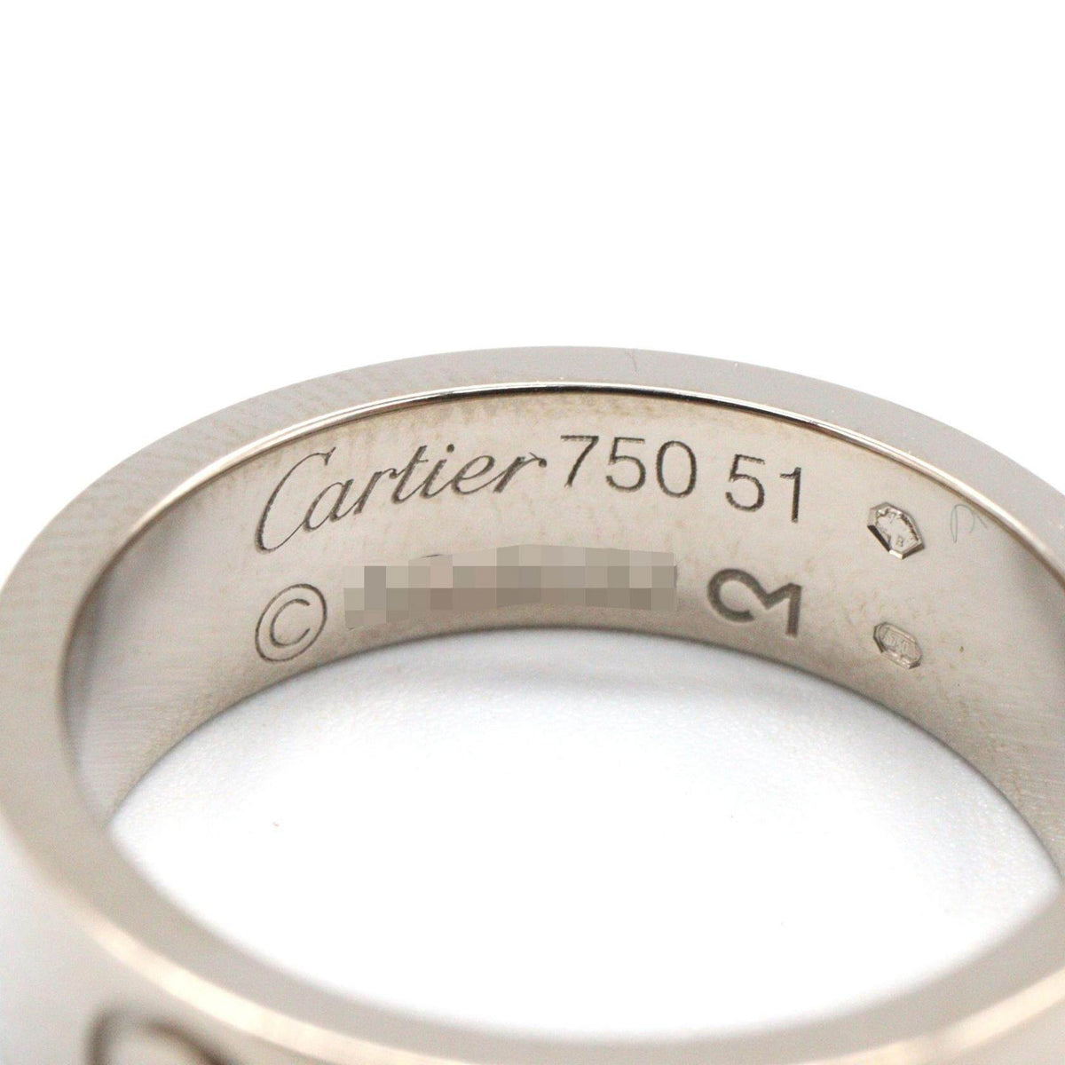 Cartier Love 18K White Gold Ring – top view