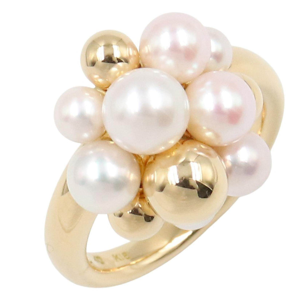 18K Yellow Gold 4C Akoya Pearl Ring – front view
