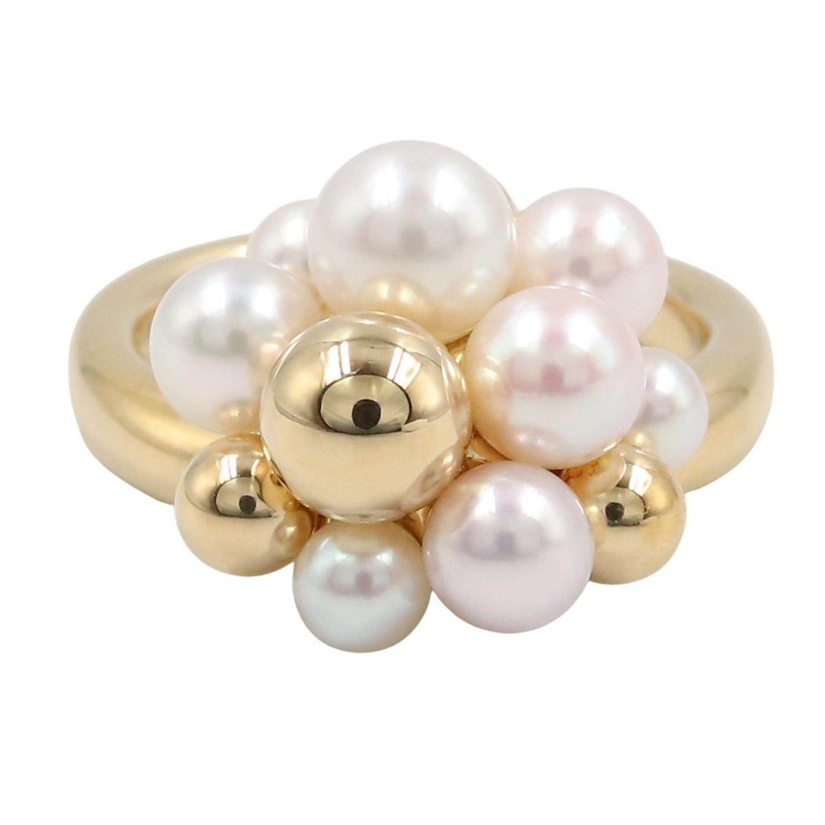 18K Yellow Gold 4C Akoya Pearl Ring – top view
