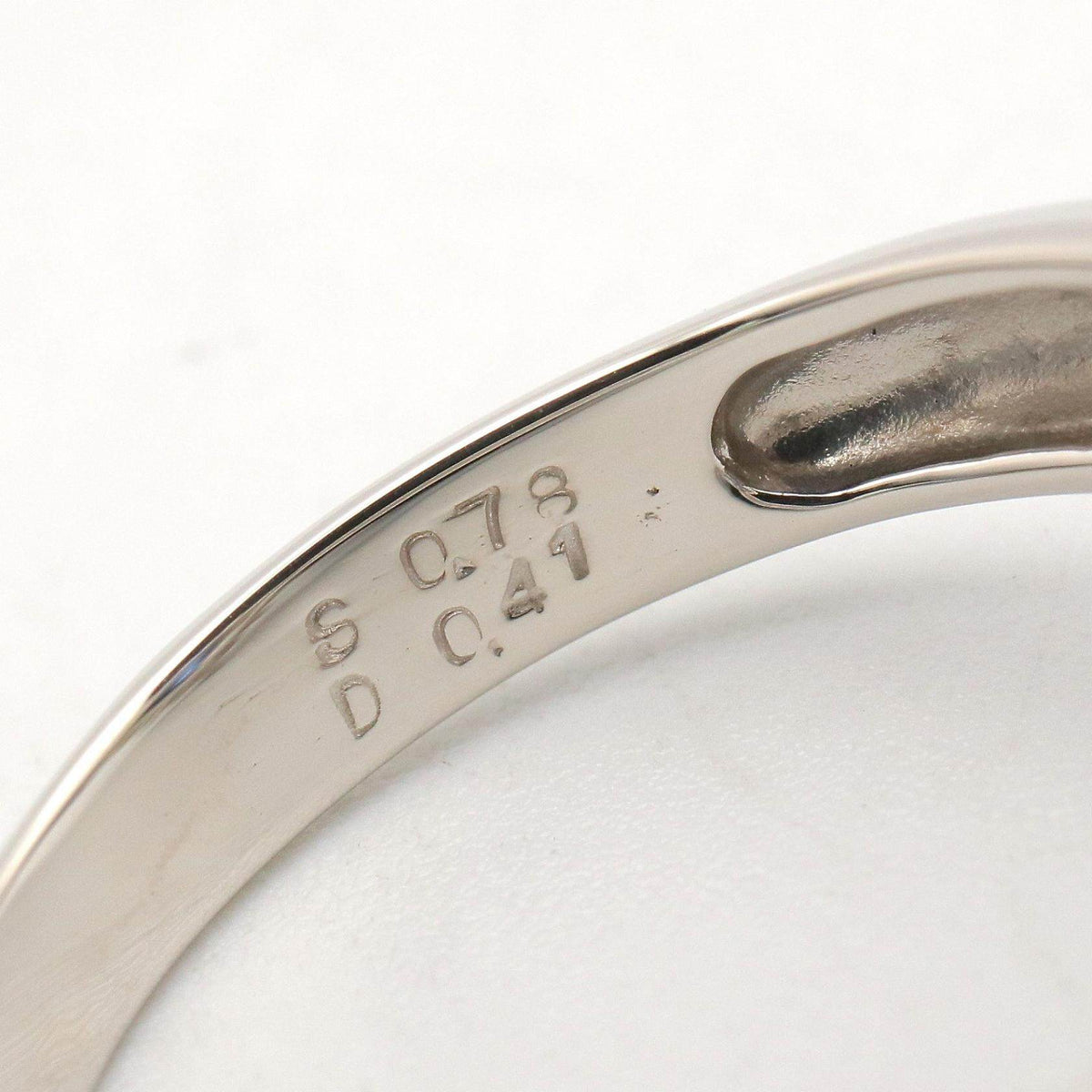 Platinum Diamond Sapphire Ring – inside band