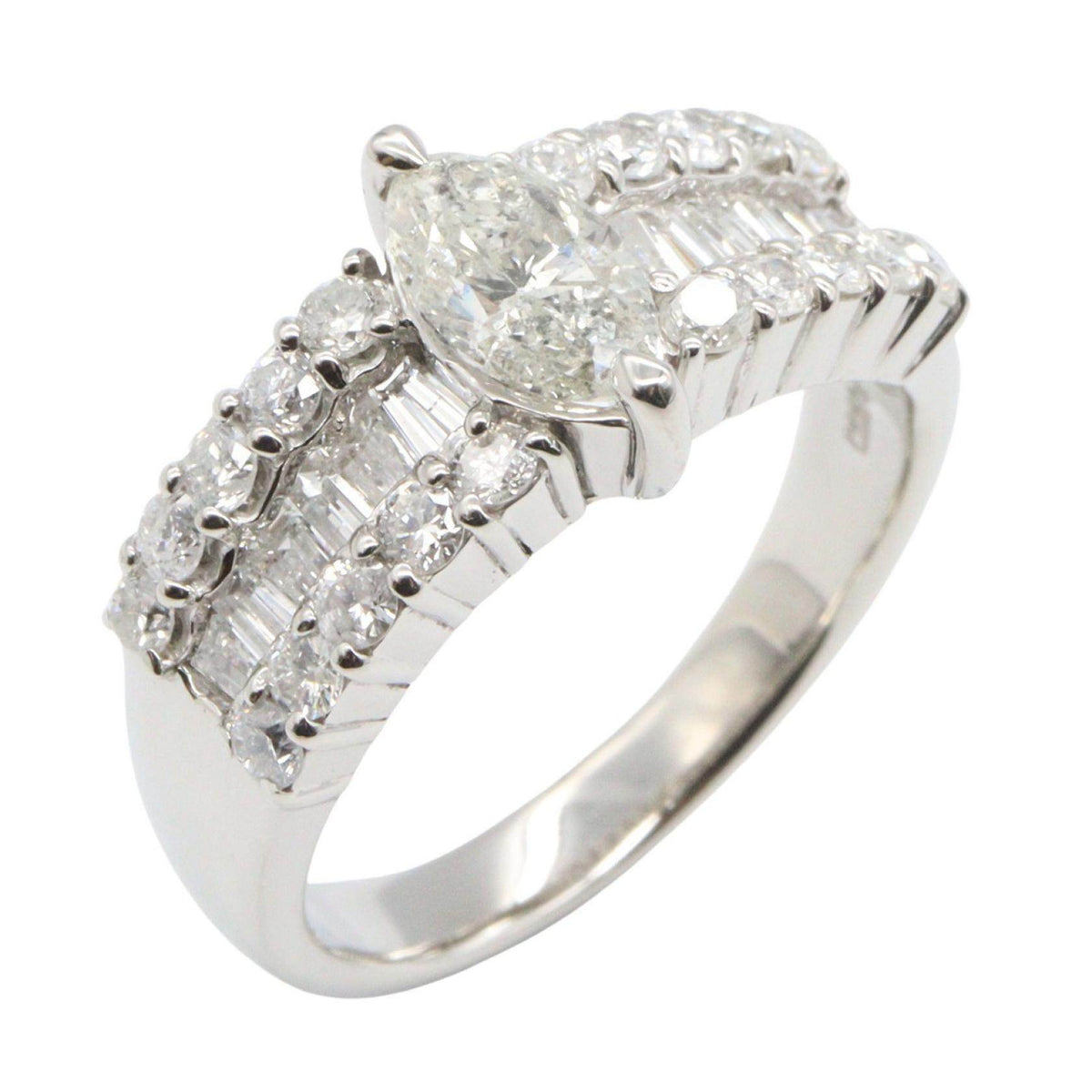 Platinum Diamond Ring – front view