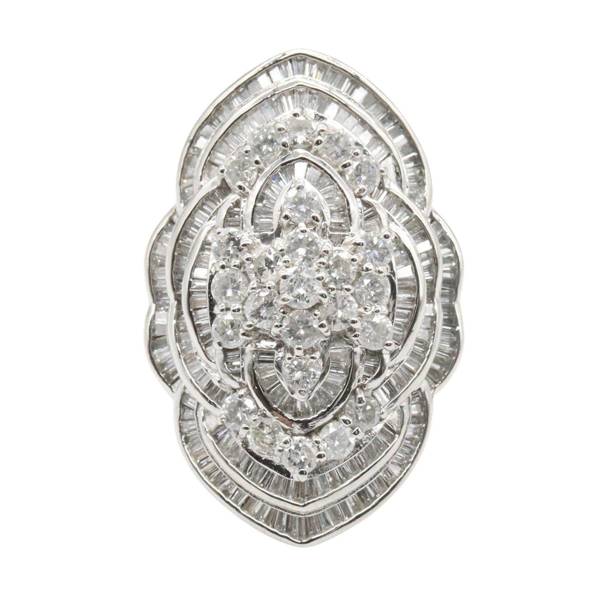Platinum Diamond Ring – side view