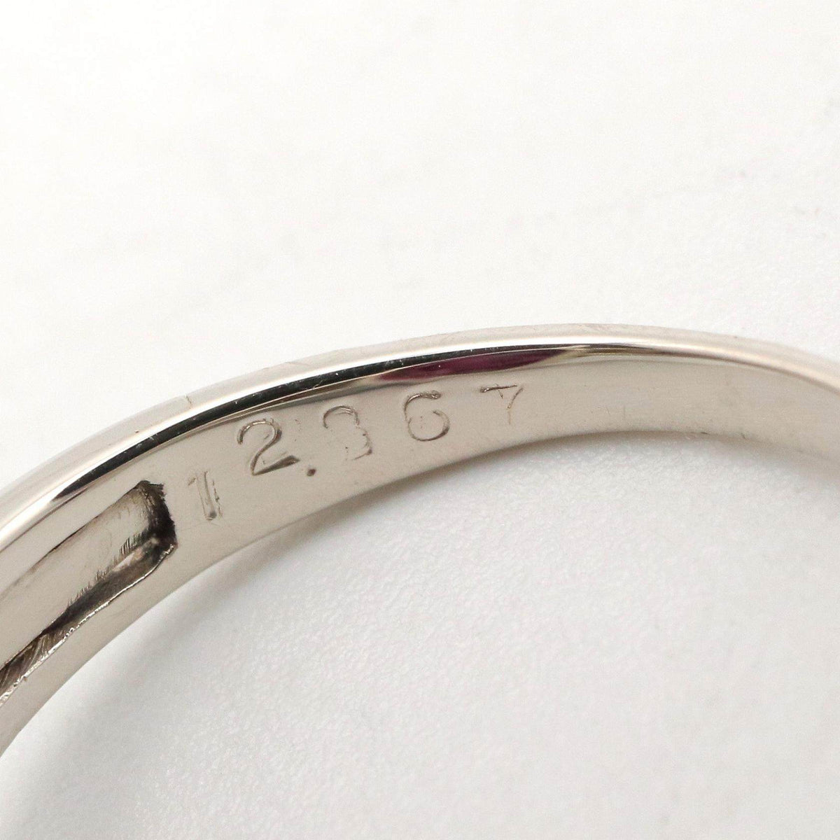Platinum Garnet Ring – inside band