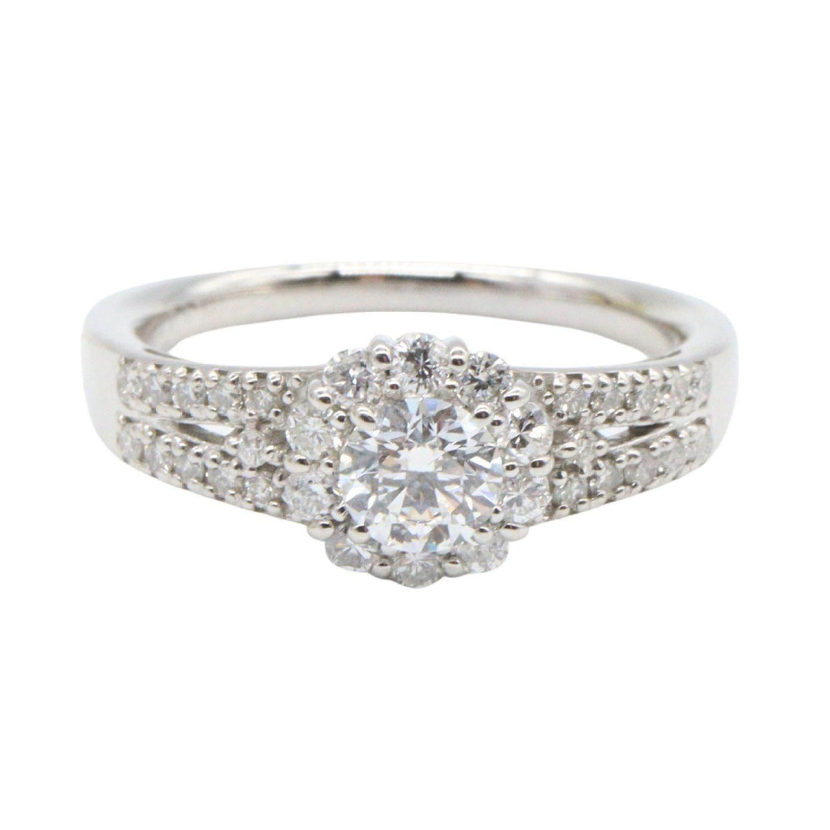Platinum Diamond Ring – side view
