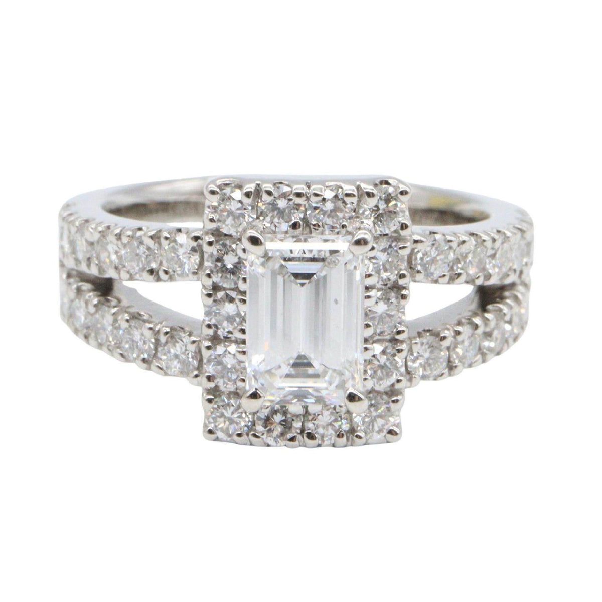 Platinum Diamond Ring – side view