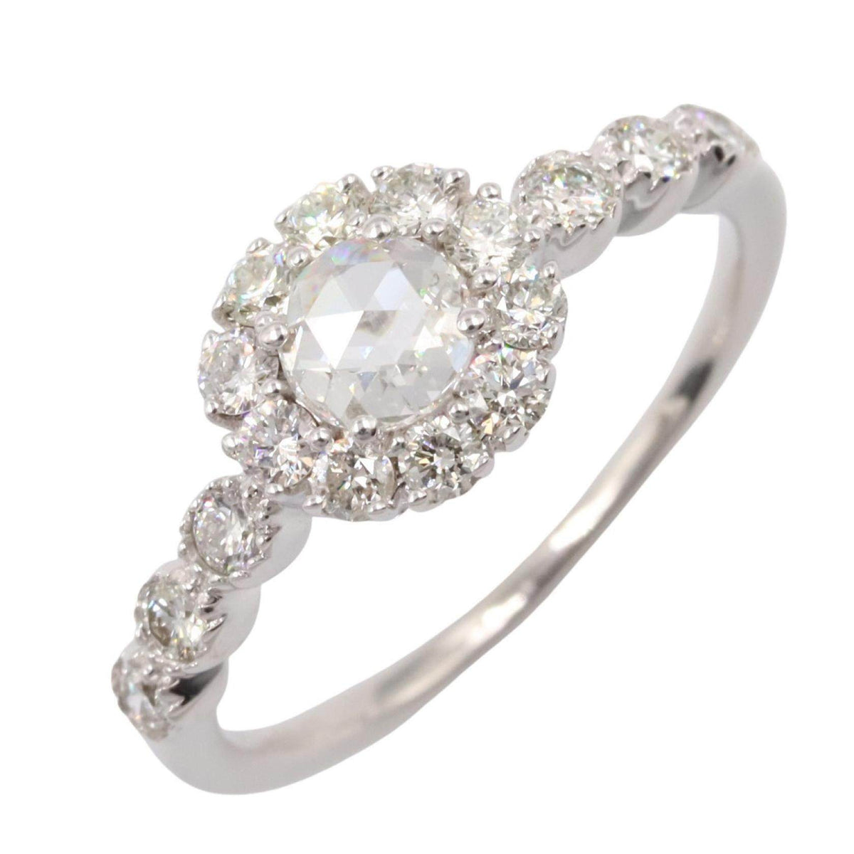 18K White Gold Diamond Ring – front view