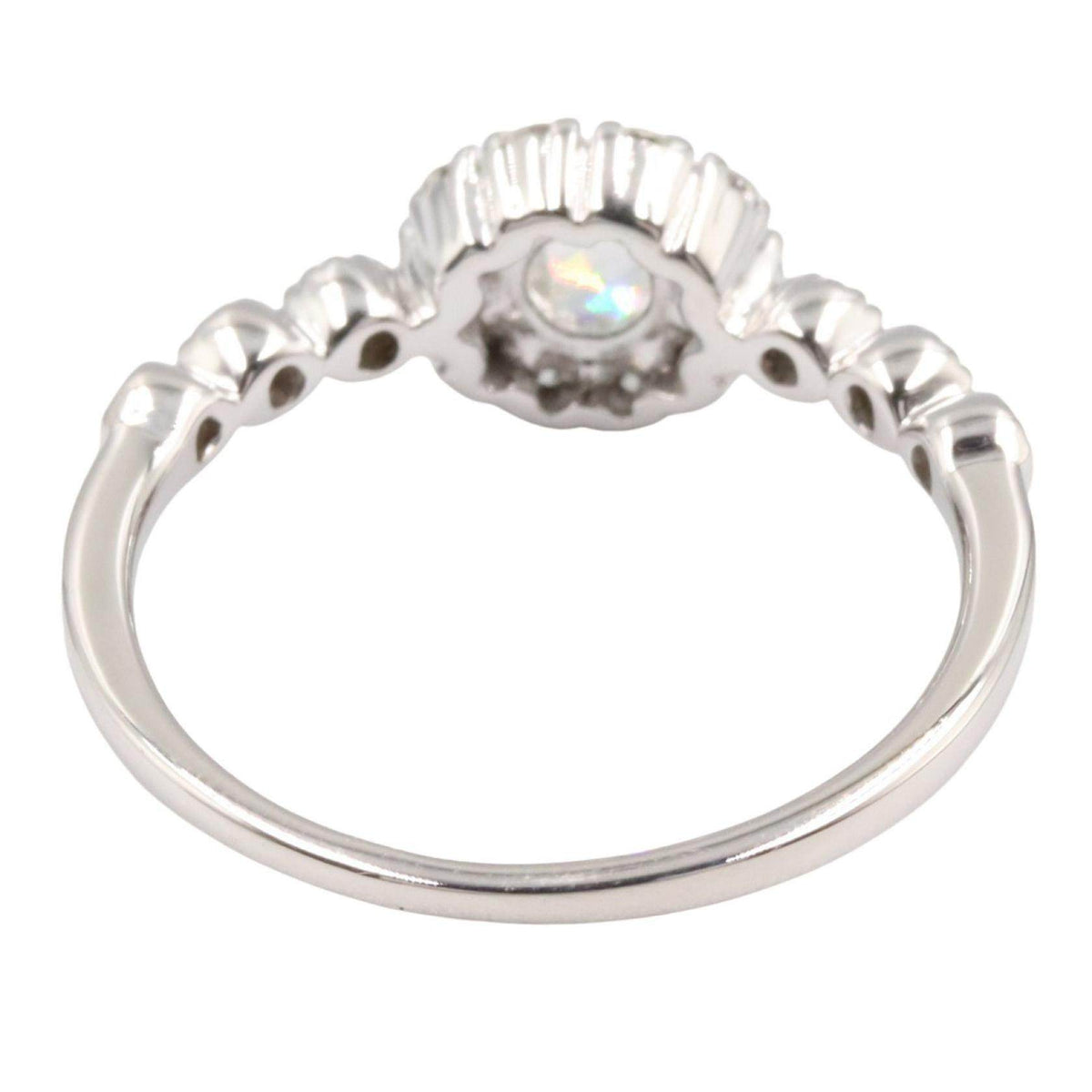 18K White Gold Diamond Ring – top view