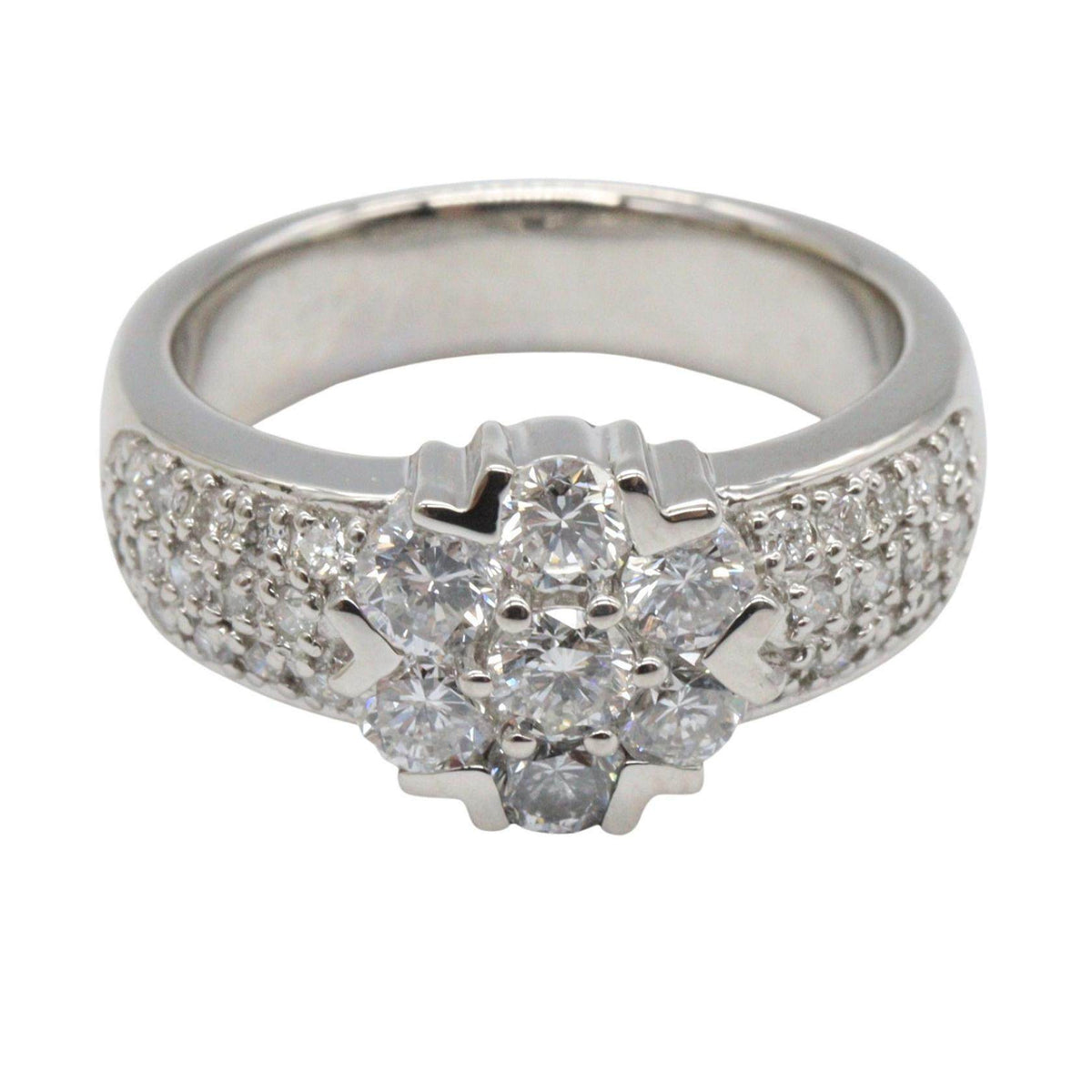Platinum Diamond Ring – side view