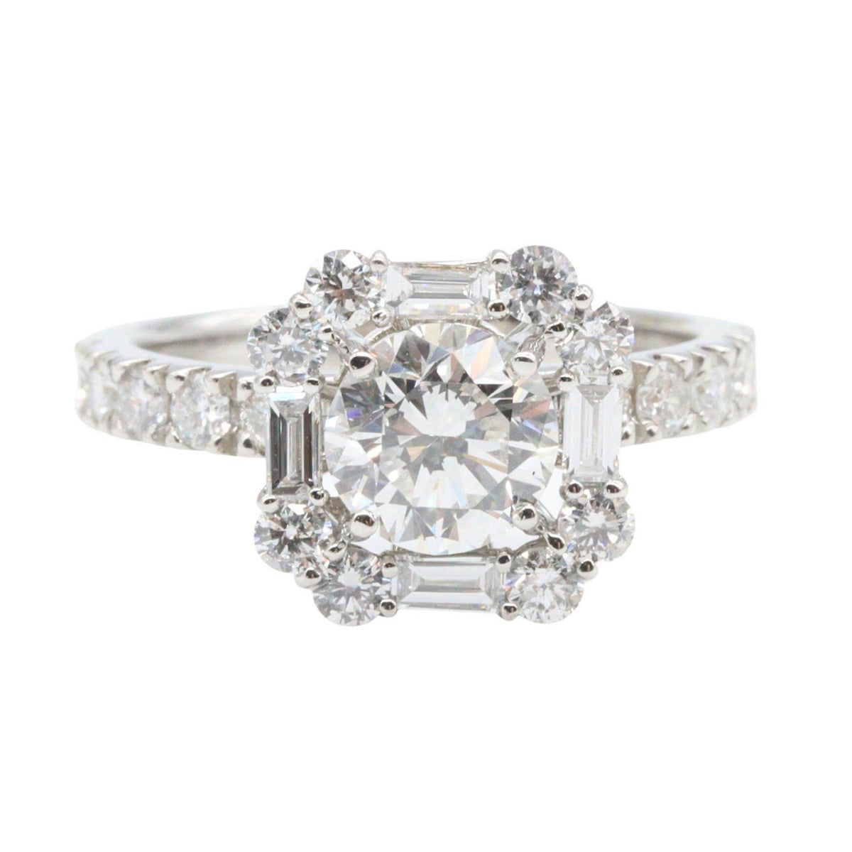 Platinum Diamond Ring – side view