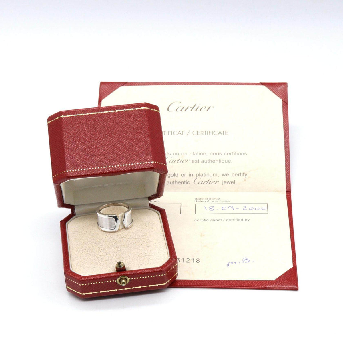 Cartier C2 18K White Gold Ring – image 16