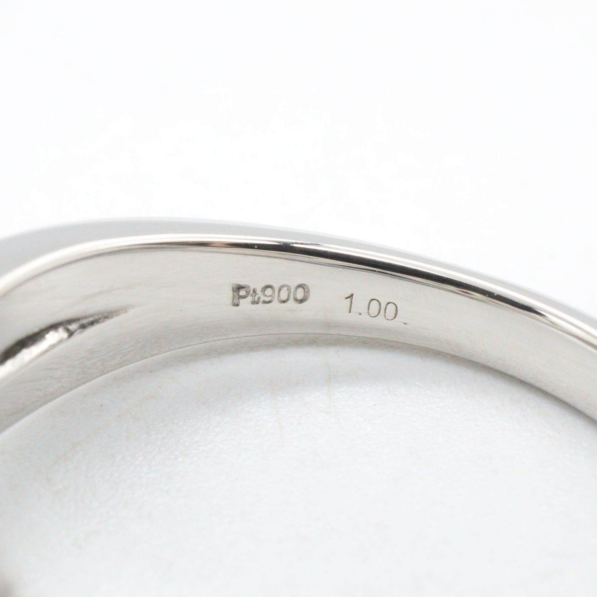 Platinum Diamond Ruby Ring – inside band