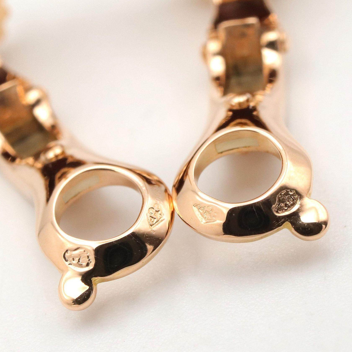 Van Cleef & Arpels Vintage Alhambra Letterwood 18K Rose Gold Earrings – alternate view