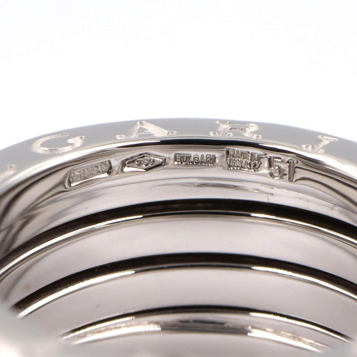 Bulgari B-zero1 18K White Gold Ring – inside band