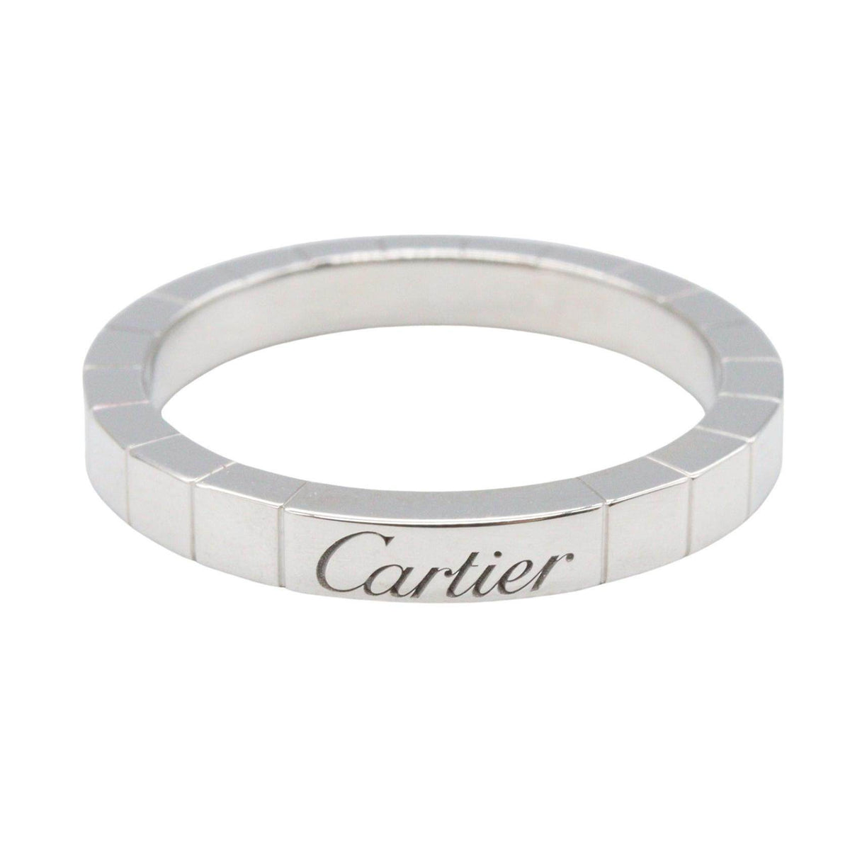 Cartier Lanieres 18K White Gold Ring – inside band