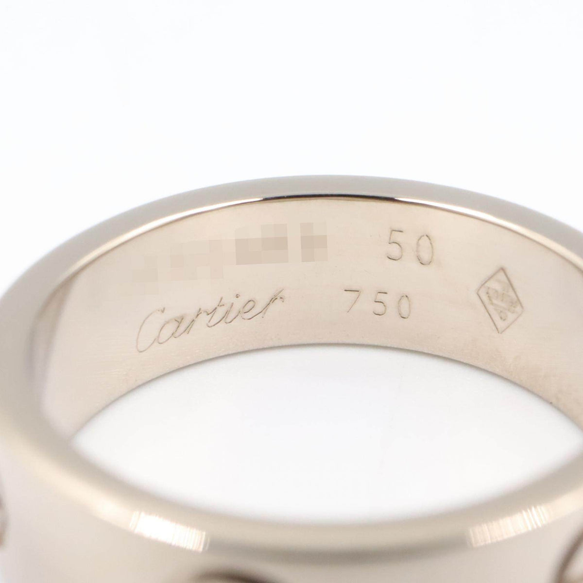 Cartier Love 18K White Gold Ring – top view