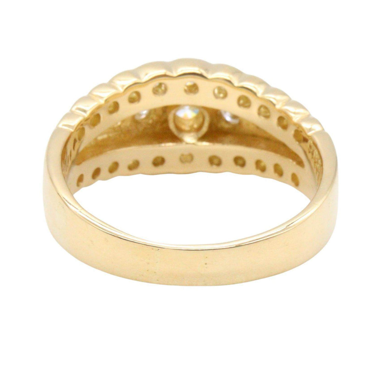 18K Yellow Gold Diamond Ring – top view