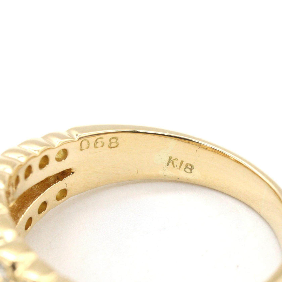 18K Yellow Gold Diamond Ring – inside band