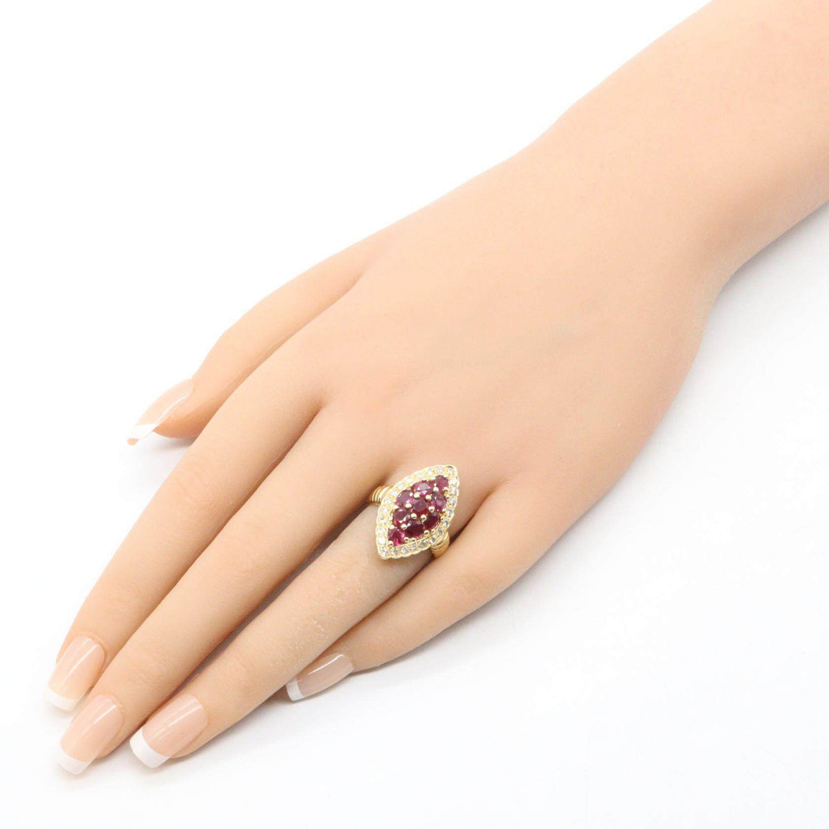 18K Yellow Gold Diamond Ruby Ring – image 8