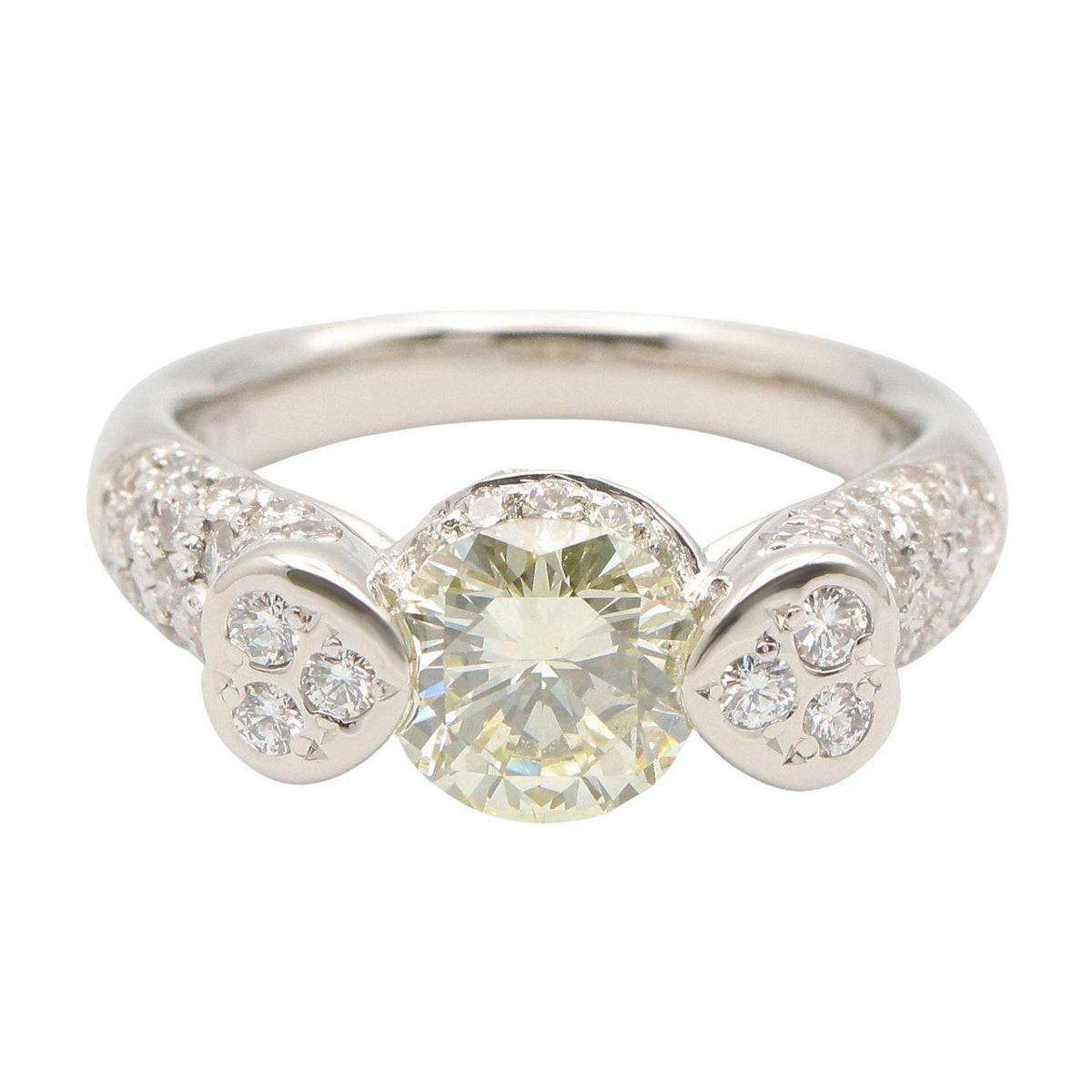 Platinum Diamond Ring – side view