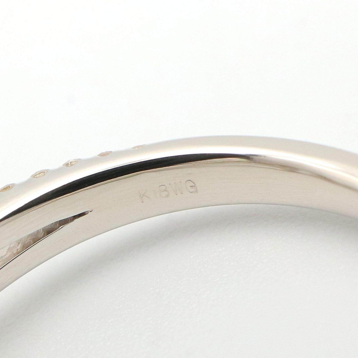 18K White Gold Diamond Ring – inside band