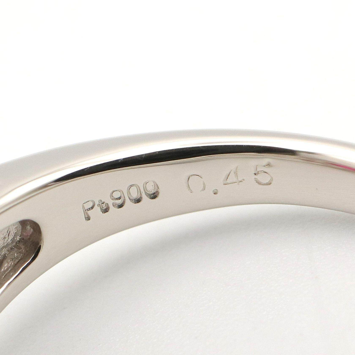 Platinum Diamond Ruby Ring – inside band