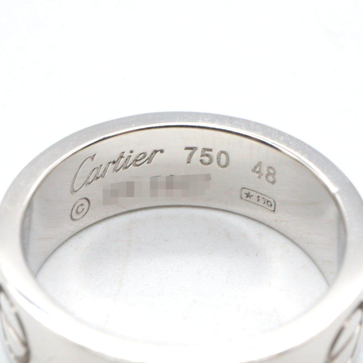 Cartier Love 18K White Gold Ring – top view
