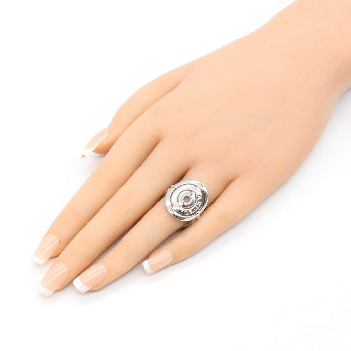Bulgari Astrale 18K White Gold Ring – close-up