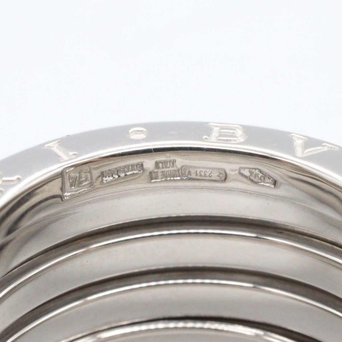 Bulgari B-zero1 4 Band 18K White Gold Ring – inside band